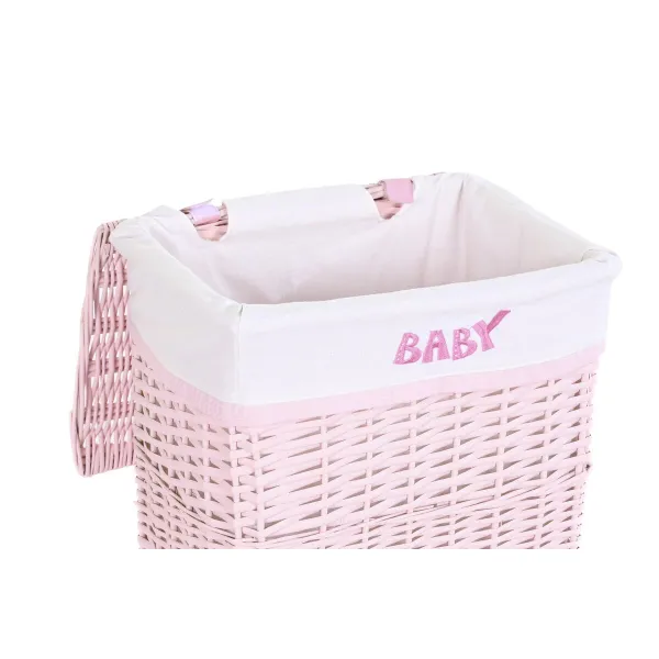 Корзина для белья DKD Home Decor Розовый плетеный Детский 44 x 34 x 56 cm 5 Предметы