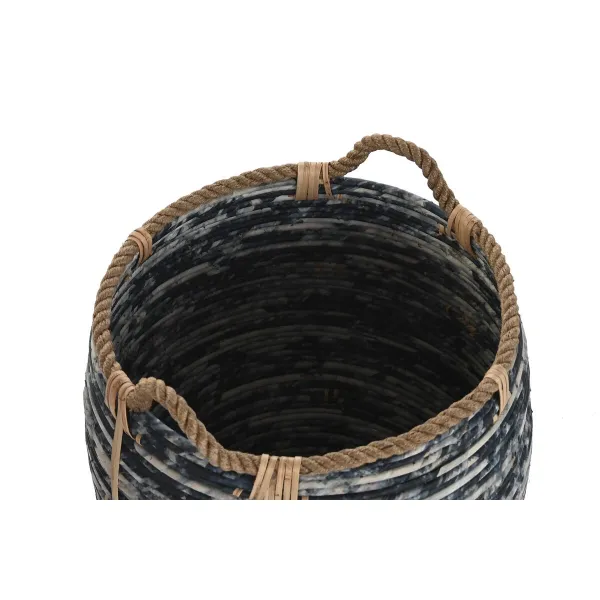 Grozs DKD Home Decor Balts Melns 56 x 56 x 60 cm 52 x 52 x 60 cm Plastmasa (3 Daudzums)