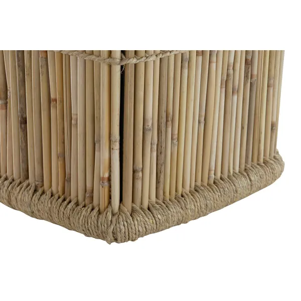 Korisetti DKD Home Decor Luonnollinen Bambu Köysi (2 Kappaletta)