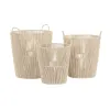 Korisetti DKD Home Decor Beige Metalli 42 x 42 x 51 cm 3 Kappaletta