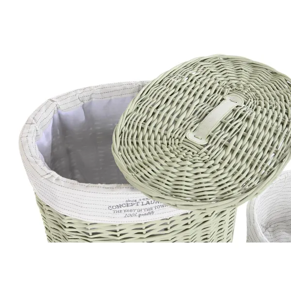 Набор корзин DKD Home Decor Зеленый плетеный 51 x 37 x 56 cm 5 Предметы