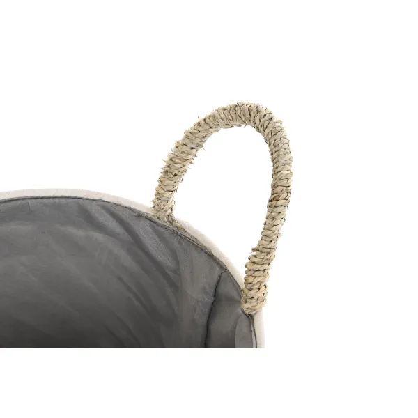 Korisetti DKD Home Decor Luonnonkuitu Pompomit 40 x 40 x 35 cm 41 x 37 x 36 cm