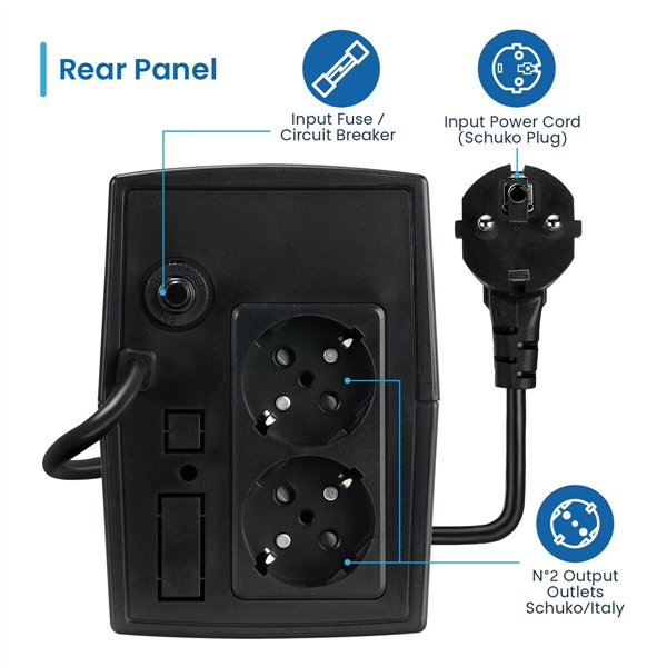 Система бесперебойного питания Интерактивная SAI Ewent EW3995 390 W