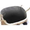 Basket set DKD Home Decor Natural Fibre Pompoms 40 x 40 x 35 cm 41 x 37 x 36 cm