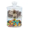 Alpina - Glass container / jar for sweets, 2 levels, 16x28 cm