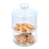 Alpina - Glass container / jar for sweets, 2 levels, 16x28 cm