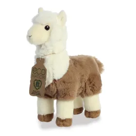 Eco Nation – Plush Toy / Cuddly White-Brown Alpaca 24 cm Eco-Friendly