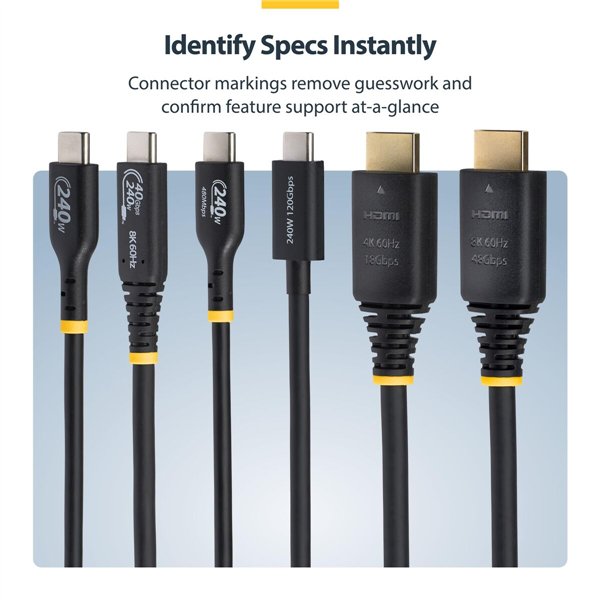 Кабель HDMI Startech HDMI21-CBL-8K60-5M Чёрный 5 m