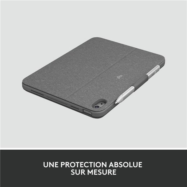 Bluetooth-клавиатура с подставкой для планшета Logitech Combo Touch Серый французский AZERTY