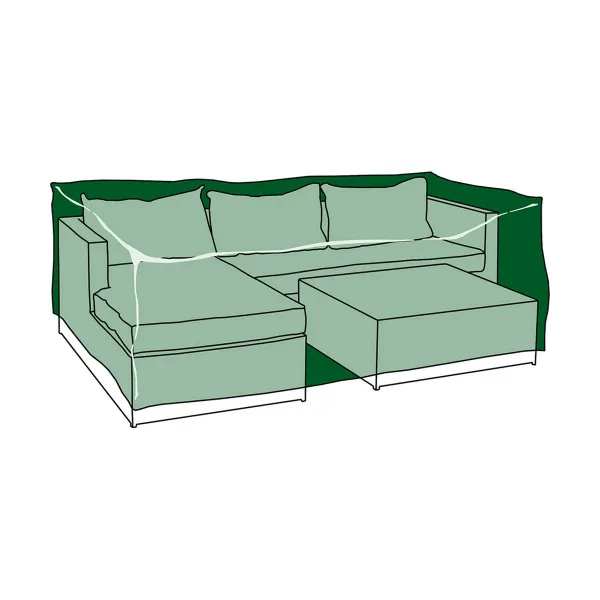 Suojakotelo Altadex Kalustesetti Vihreä Monivärinen Polyetyleeni 300 x 200 x 80 cm