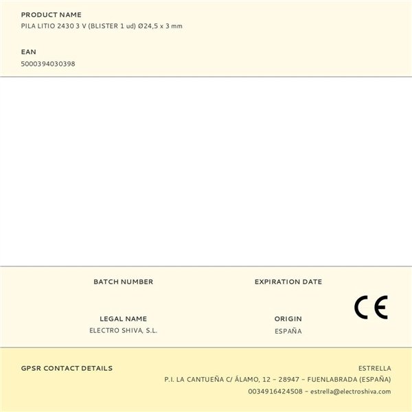 Liitium Nööppatarei DURACELL CR2430 3V 3 V