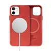 Crong Essential Cover Magnetic - iPhone 12 / iPhone 12 Pro MagSafe Leather Case (Red)