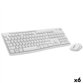 Näppäimistö ja hiiri Logitech Valkoinen Espanjalainen Qwerty (6 osaa)