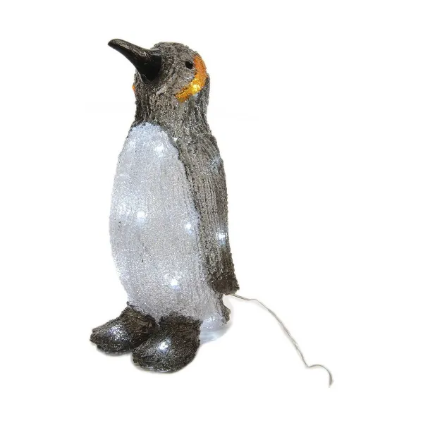 Christmas bauble Lumineo Penguin 17 x 16 x 33 cm White (4 Pieces)