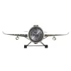 Настольные часы DKD Home Decor Позолоченный Серебристый Самолет (2 штук)