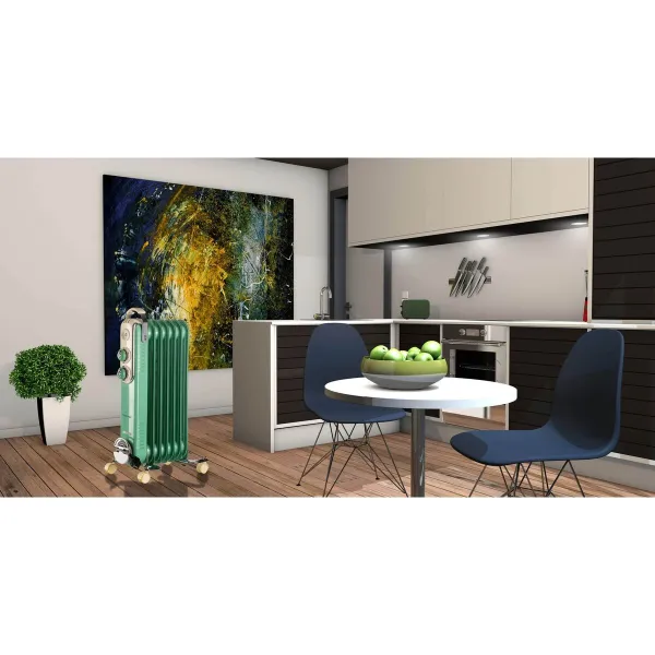 Öljytäytteinen lämpöpatteri (7-lokeroinen) Ariete 837/04 Vihreä 1500 W