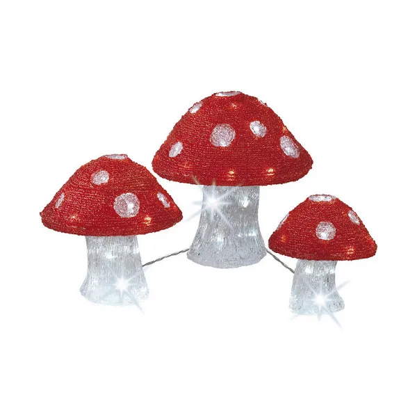 Lighting decoration Lumineo Transparent Cool White 25 X 20 X 18 CM Mushrooms