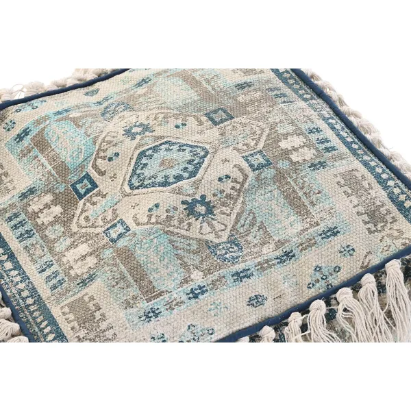 Pehmustettu istuin DKD Home Decor Casablanca Sininen Hapsu 40 x 40 x 40 cm