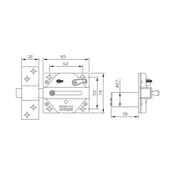 Apsauginė spyna IFAM CS88 Metalinis Plienas