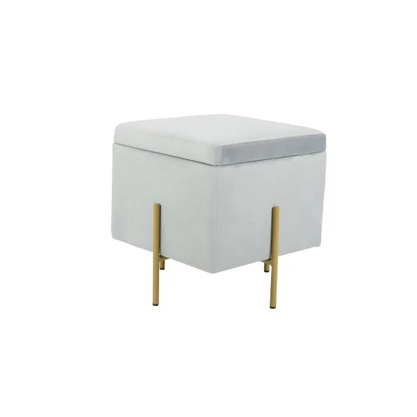 Pacelšanas Pedālis DKD Home Decor Pelēks Metāls Poliesters (45 x 45 x 45 cm)