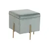 Jalkatuki DKD Home Decor Metalli Turkoosi Polyesteri (45 x 45 x 45 cm)