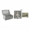 Dėžutė DKD Home Decor Žalia Sidabras Medžio Aliuminis 25 x 15 x 18 cm