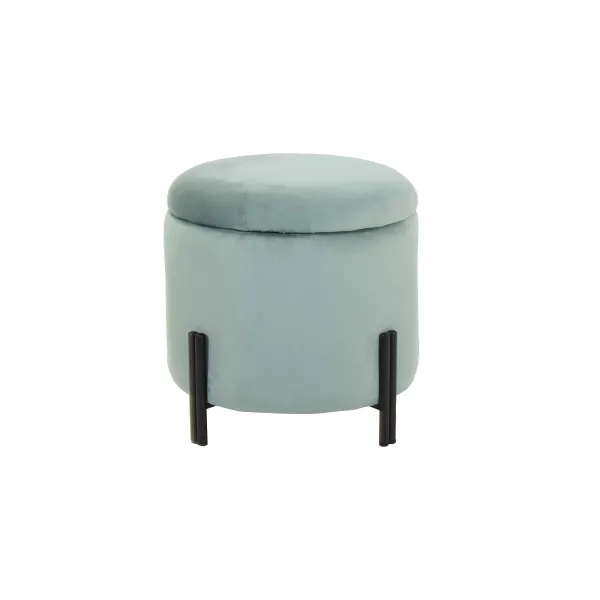 Atrama pėdoms DKD Home Decor Metalinis Turkis Poliesteris (42 x 42 x 42 cm)