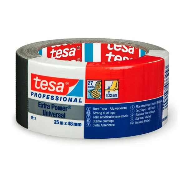 Ilmastointiteippi TESA Extra Power 4612 Universal Musta (25 m x 48 mm)