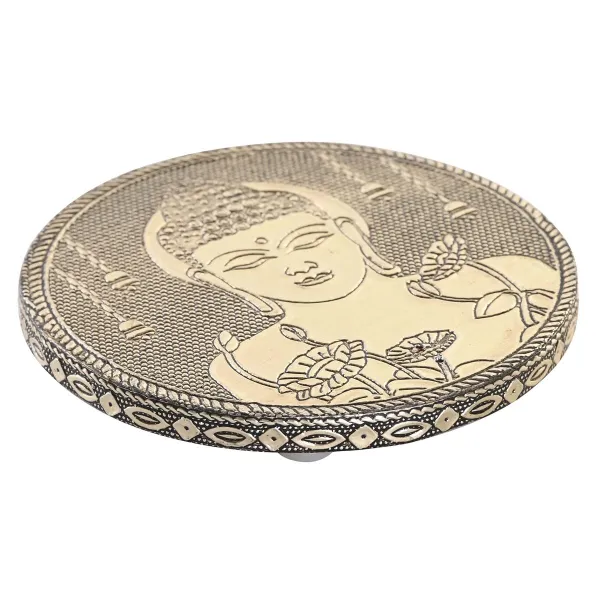 Eteeristen öljyjen poltin DKD Home Decor Puu Alumiini Buddha Arabi Ø 10 cm