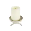 Žvakidė DKD Home Decor 24 x 13 x 34 cm Metalinis Balta