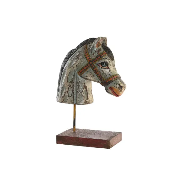 Koristehahmo DKD Home Decor Hevonen Rauta Mangopuu (24 x 12 x 35 cm)