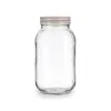 Jar Quid Moss Grey Glass 1 L (Pack 6x)