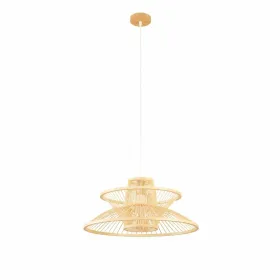 Pakabinamas apšvietimas DKD Home Decor 50 x 50 x 22 cm Šviesiai rudas Bambukas 50 W