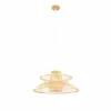 griestu gaismas DKD Home Decor 50 x 50 x 22 cm Gaiši brūns Bambuss 50 W