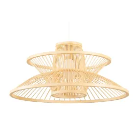 Pakabinamas apšvietimas DKD Home Decor 50 x 50 x 22 cm Šviesiai rudas Bambukas 50 W