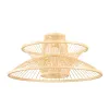 Pakabinamas apšvietimas DKD Home Decor 50 x 50 x 22 cm Šviesiai rudas Bambukas 50 W