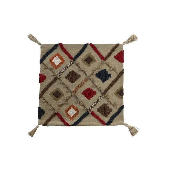 Чехол для подушки DKD Home Decor Разноцветный бахрома 50 x 1 x 50 cm