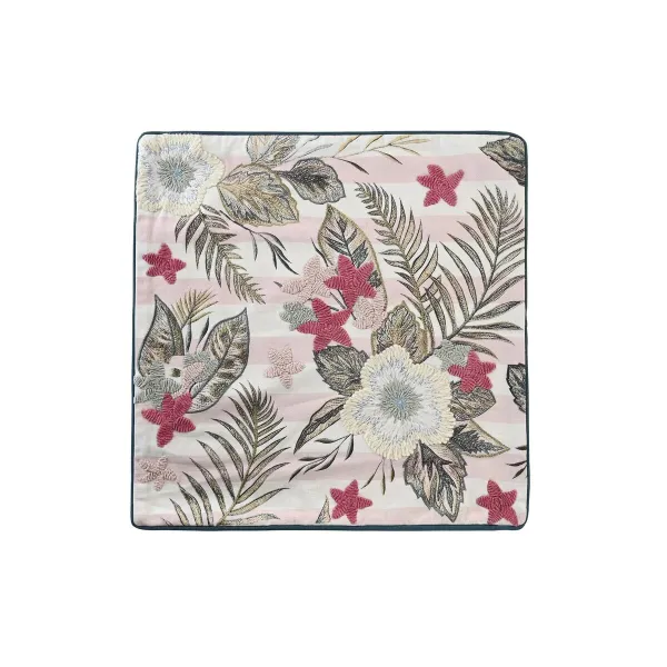 Чехол для подушки DKD Home Decor Розовый Зеленый Тропический 50 x 1 x 50 cm