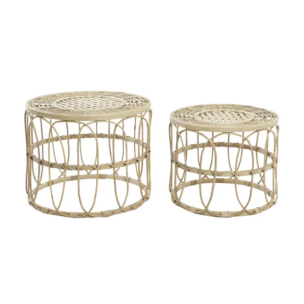 2 tabulu komplekts DKD Home Decor Brūns 50 x 50 x 40 cm 50 x 50 x 41,5 cm