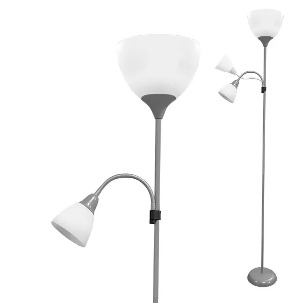 Grīdas lampa EDM 30010 Boston Sudrabains 60 W 220-240 V 176 cm