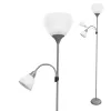 Grīdas lampa EDM 30010 Boston Sudrabains 60 W 220-240 V 176 cm