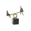 Dekoratyvinė figūrėlė DKD Home Decor Juoda Auksinis Metalinis Derva Asmenys Šiuolaikiškas (27 x 9 x 27,5 cm)