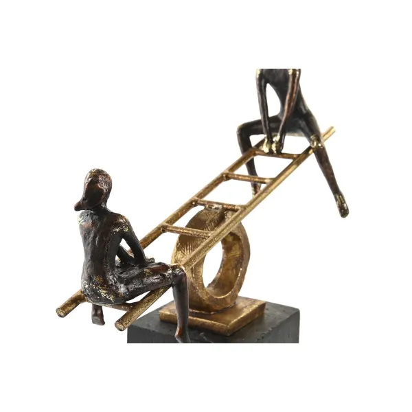 Dekoratyvinė figūrėlė DKD Home Decor Juoda Auksinis Metalinis Derva Asmenys Šiuolaikiškas (27 x 9 x 27,5 cm)