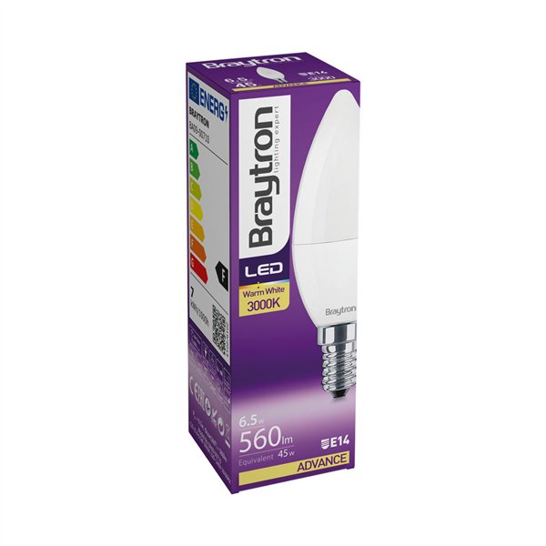BRY-ADVANCE-6,5W-E14-C37-3000K-LED BULB
