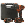 Elektriskais skrūvgriezis Black & Decker BDCHD18KB 40 Nm