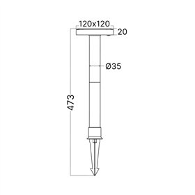 BRY-SPIKE-2B-8W-RND-BLC-2IN1-IP65-SPIKE LIGHT