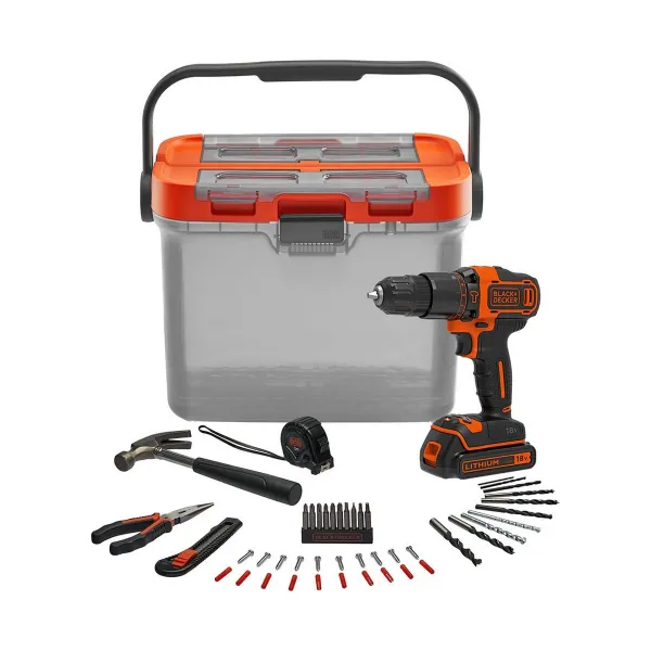 Gręžimo ir priedų rinkinys Black & Decker bcksb05-qw 18 V