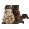 Dekoratyvinė figūrėlė DKD Home Decor 22 x 8,2 x 23 cm Raudona Rusvai gelsva Buda Rytietiškas (4 Dalys)