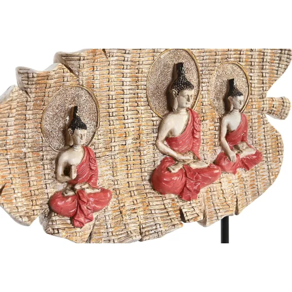 Dekoratīvās figūriņas DKD Home Decor 38 x 6 x 29,5 cm Sarkans Buda Zaļš Austrumniecisks (2 gb.)