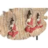 Декоративная фигура DKD Home Decor 38 x 6 x 29,5 cm Красный Будда Зеленый Восточный (2 штук)